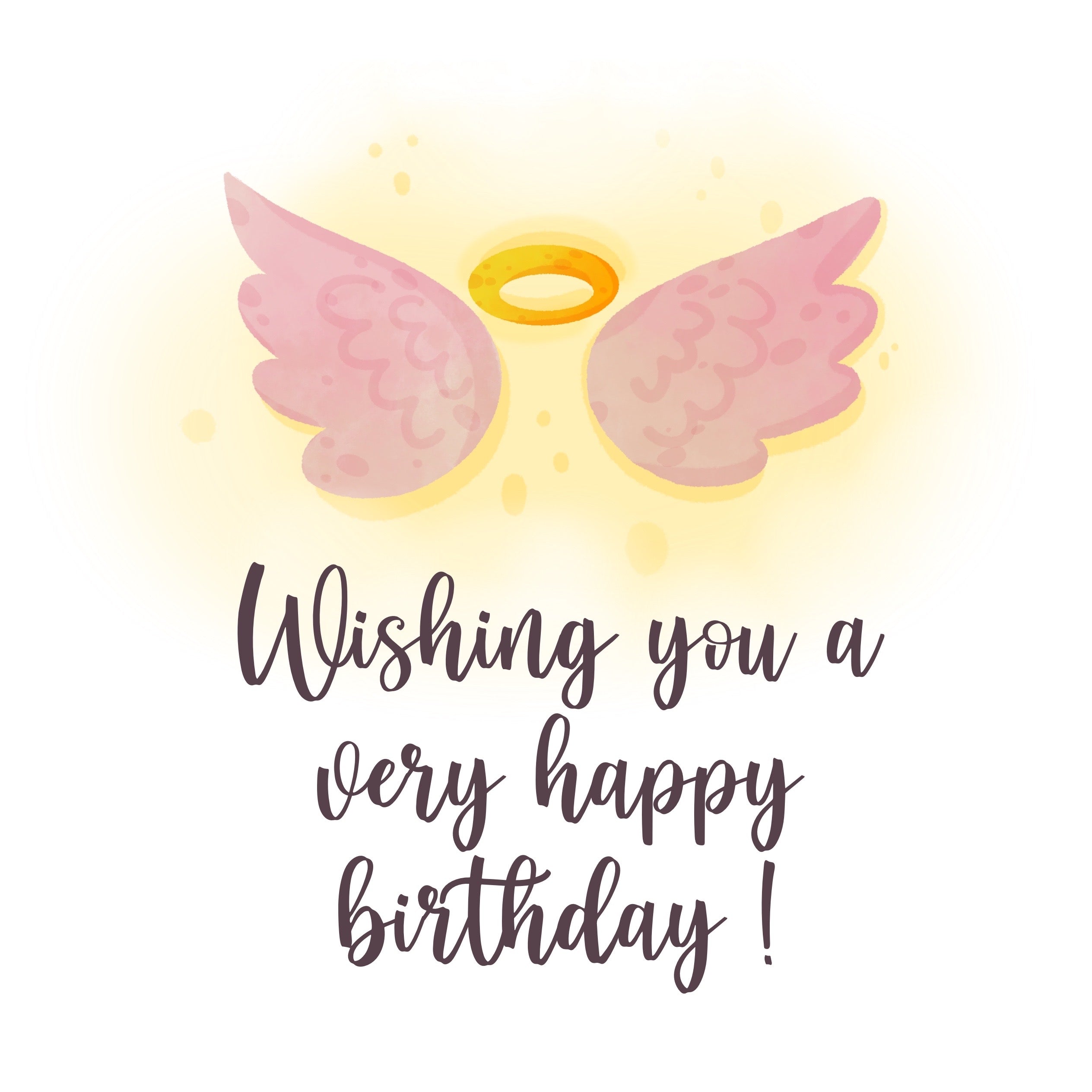 A Very Happy Birthday Angel Card